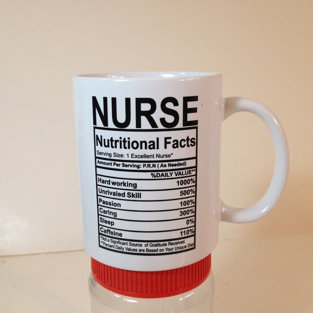 Nurse Nutritional Facts Mug Perfect Novelty Gift White Ceramic